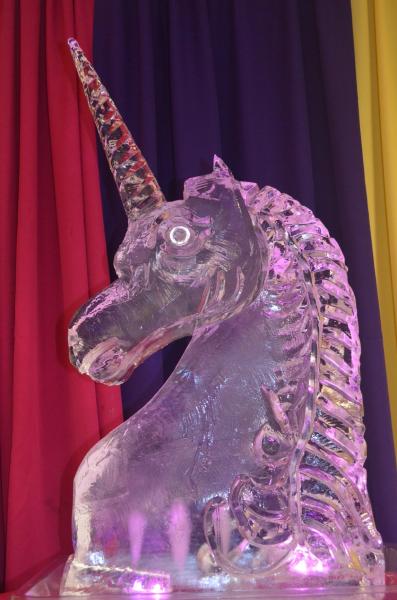 Bring out the fun for your next event with a unicorn ice sculpture! 