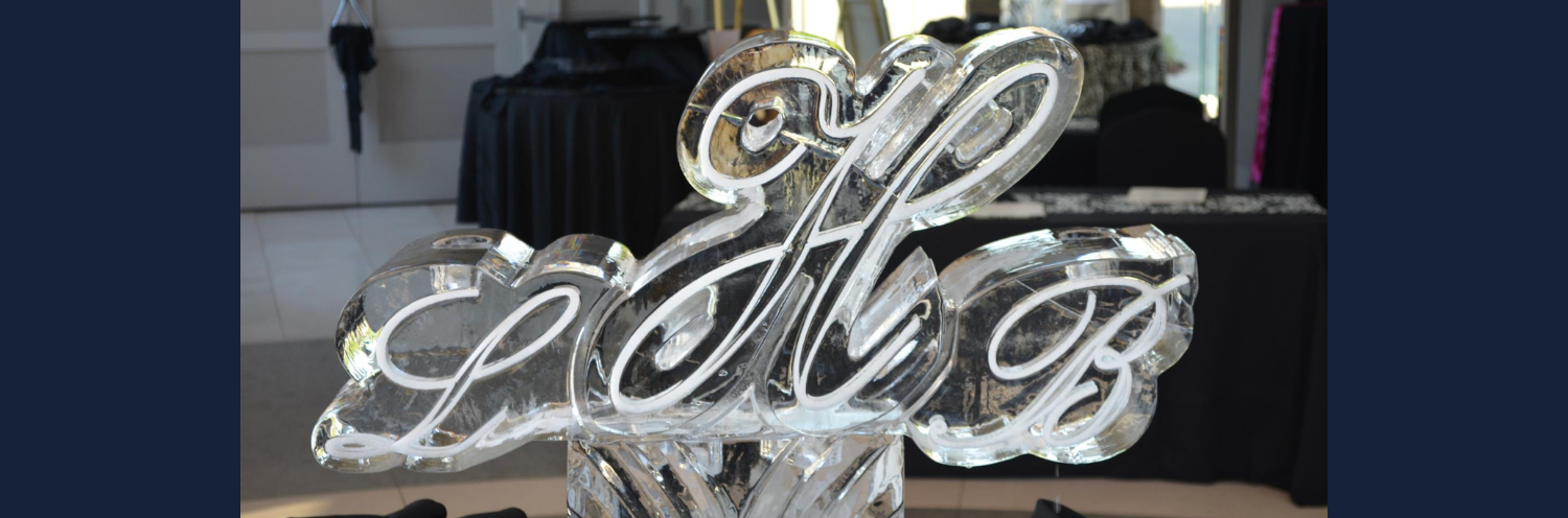 wedding ice initials